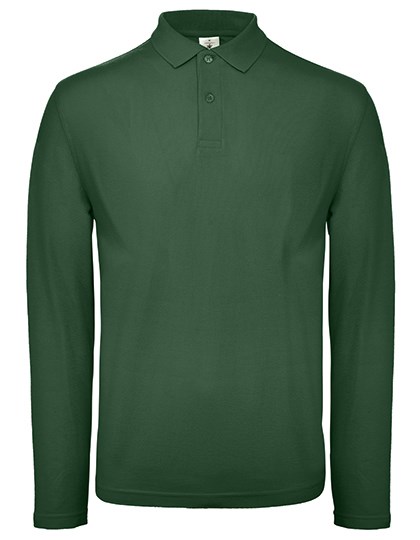 B&C BE INSPIRED - Men´s Long Sleeve Polo ID.001 - Bottle Green