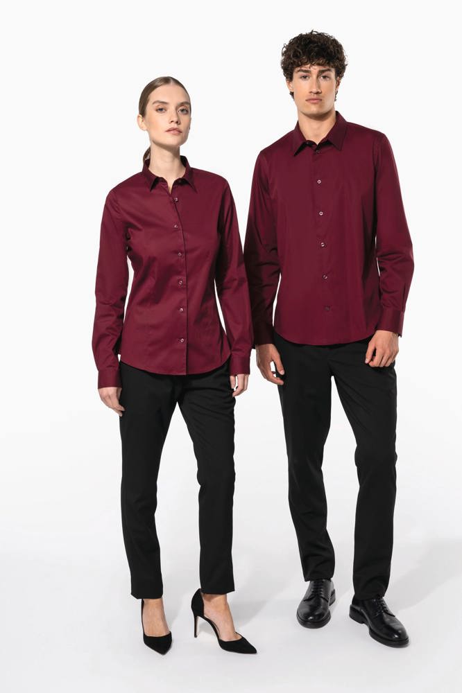 K529 - Heren stretch overhemd lange mouwen