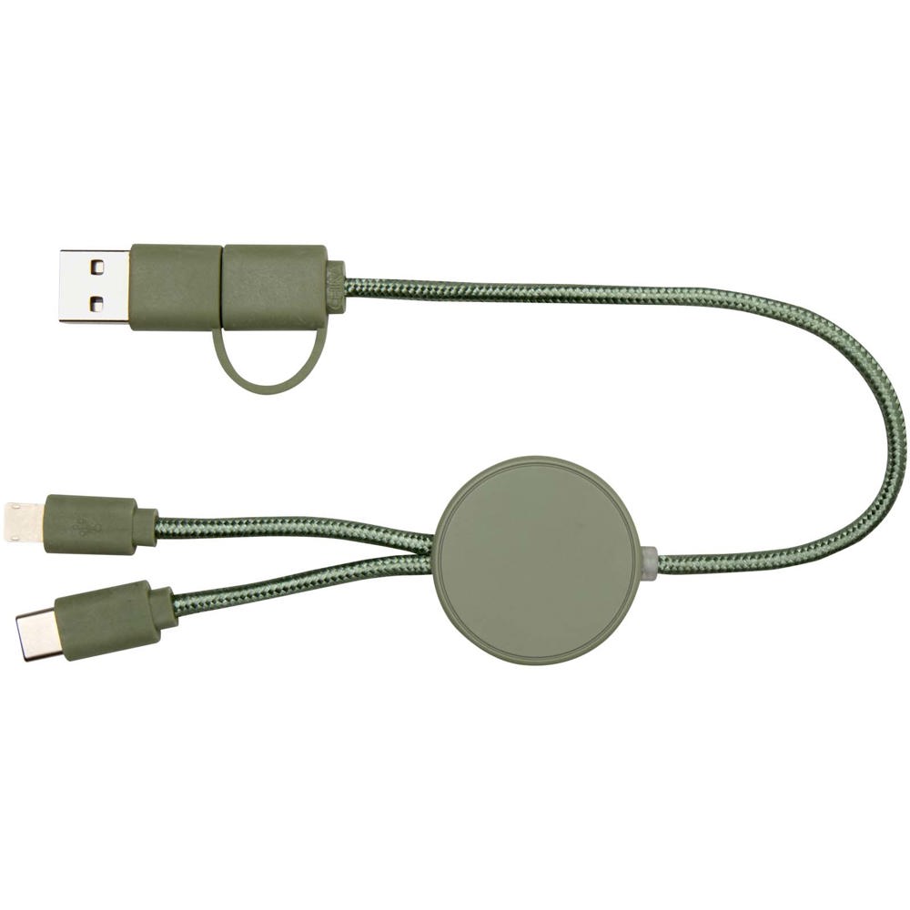 Citala 5-in-1 30 cm datasynchronisatie- en 27 W snellaadkabel van gerecycled plastic