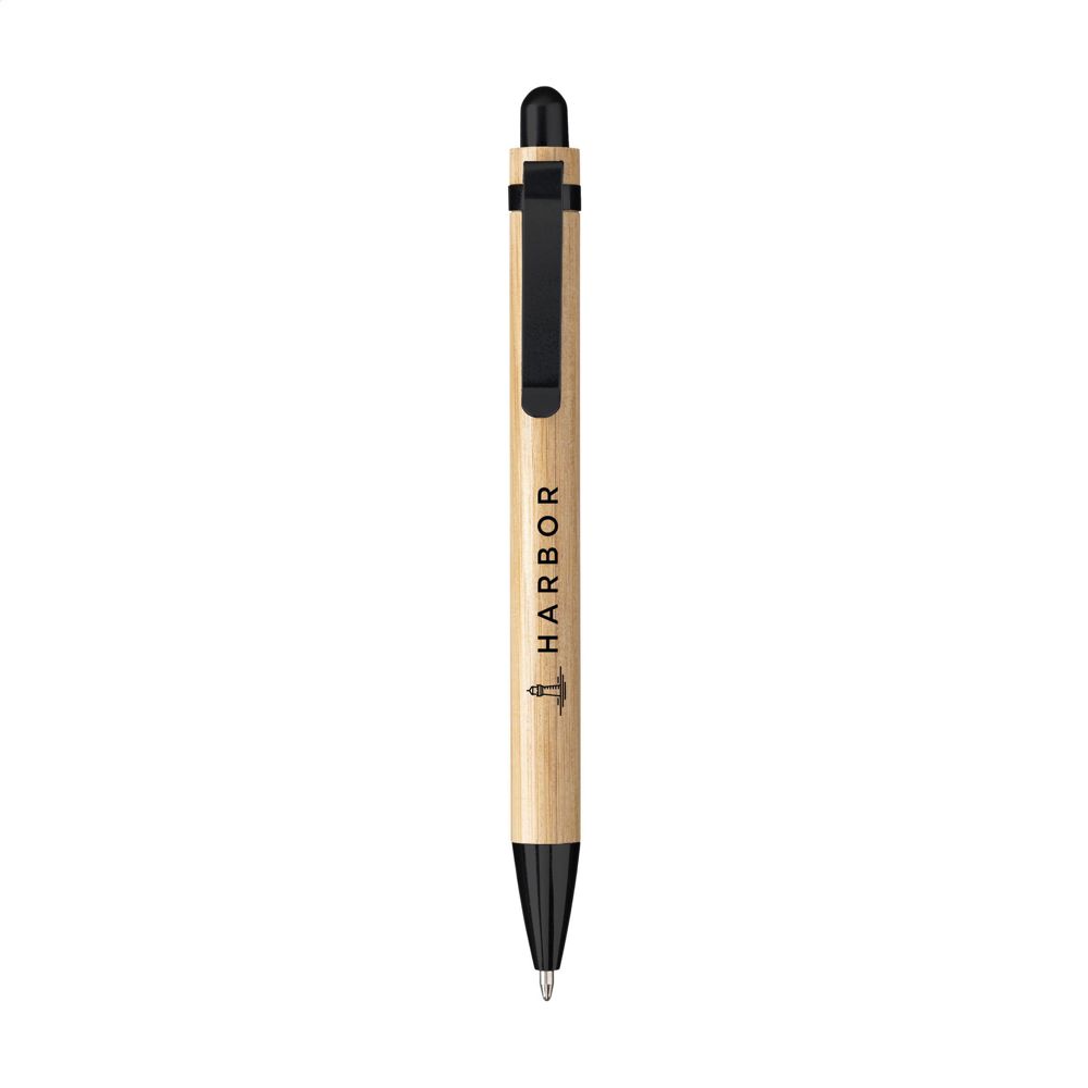 Boston Bamboo pennen - zwart (± PMS black)