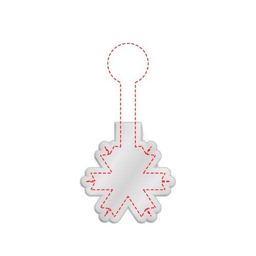 RFX™ M-10 reflecterende pvc magneet met sneeuwvlok 